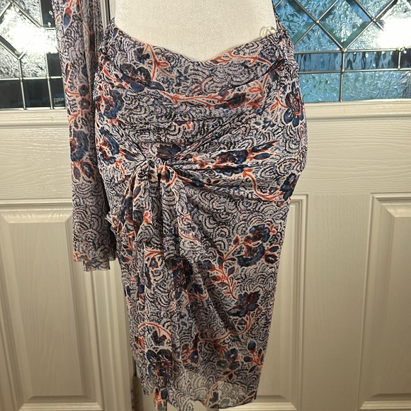 NWT MISA Los Angeles Calypso Cutout Midi Dress Blue M - Picture 4 of 8